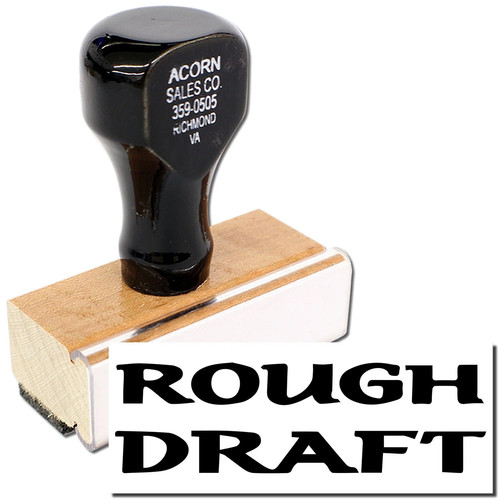Rough draft rubber stamp - rubber, stamp,
